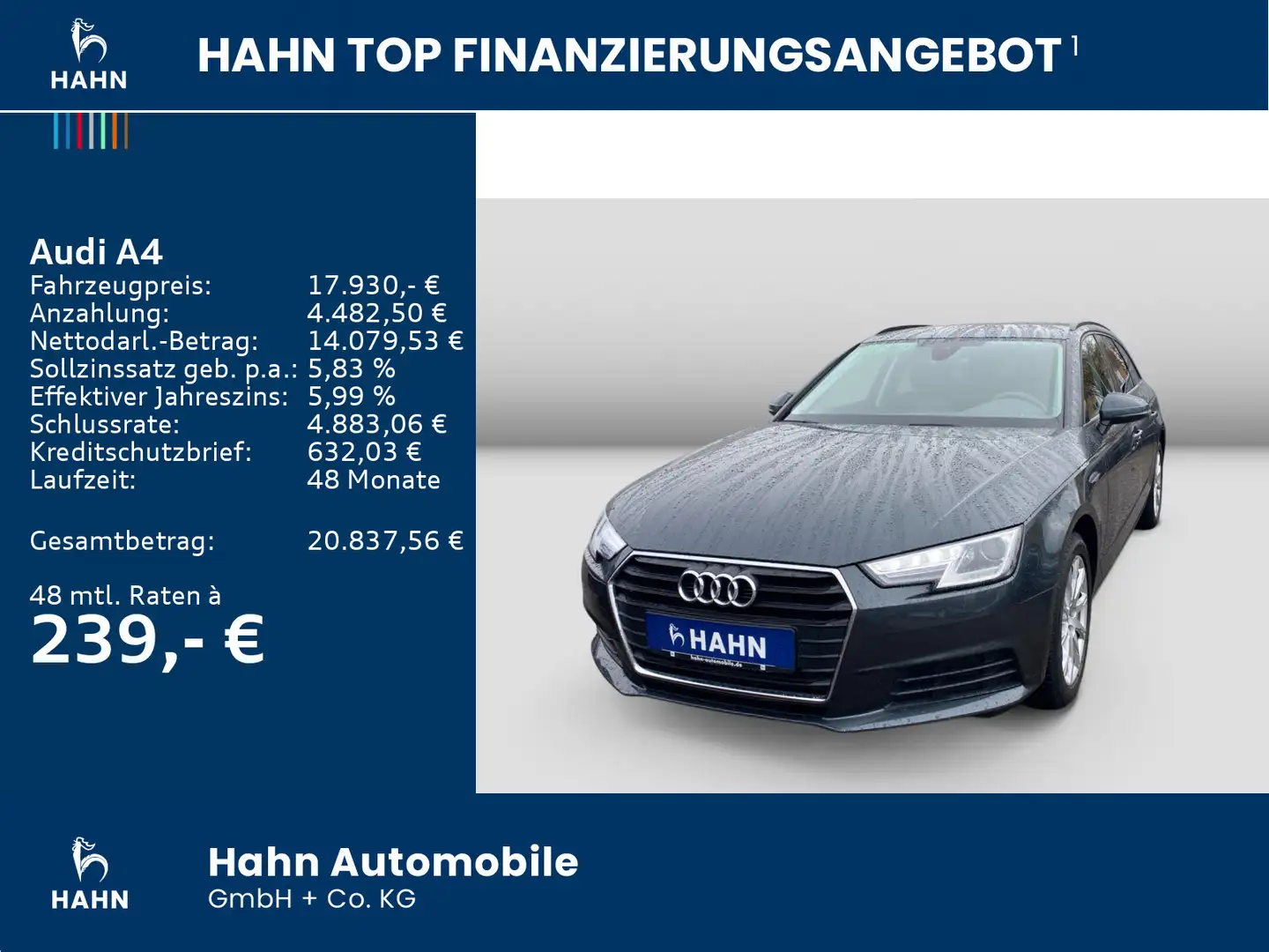 Audi A4 35 TFSI Avant AHK Navi Xenon Sitzh. PDC Grijs - 2