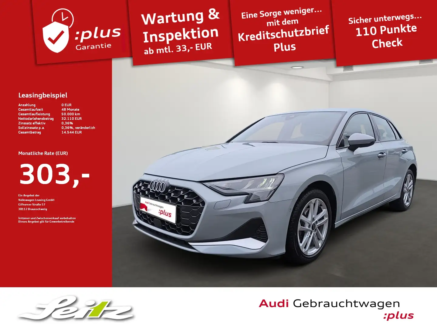 Audi A3 Sportback 35 TDI advanced *HEAD-UP*SONOS*NAVI* Gris - 1