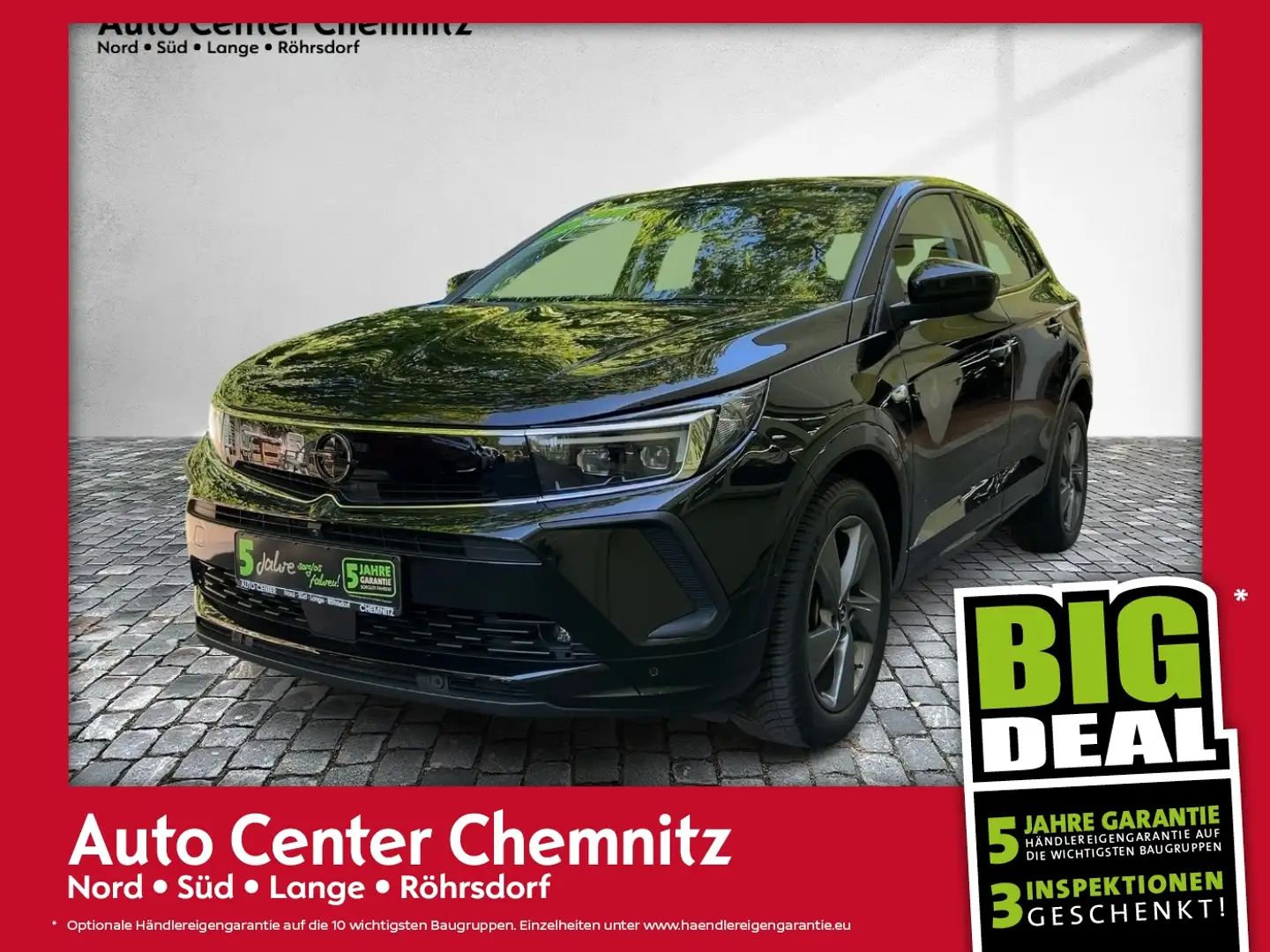 Opel Grandland 1.2 GS Line Matrix/Navi/SHZ/LHZ/Kamera Zwart - 1