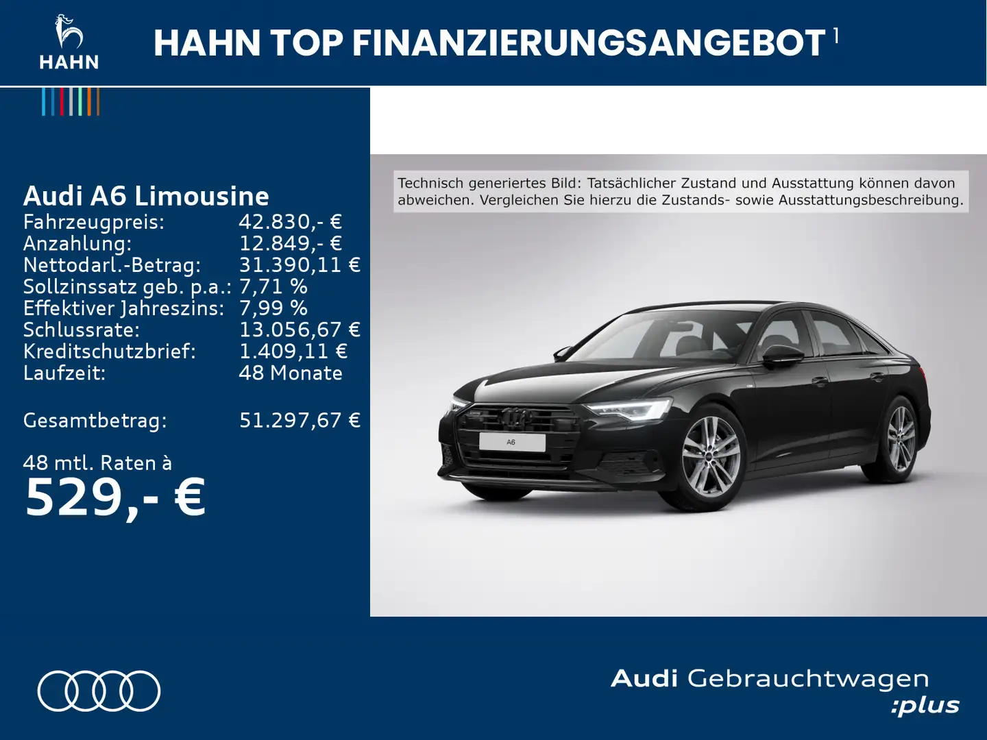 Audi A6 45TFSI quattro S-trc S-line Matrix Schwarz - 2