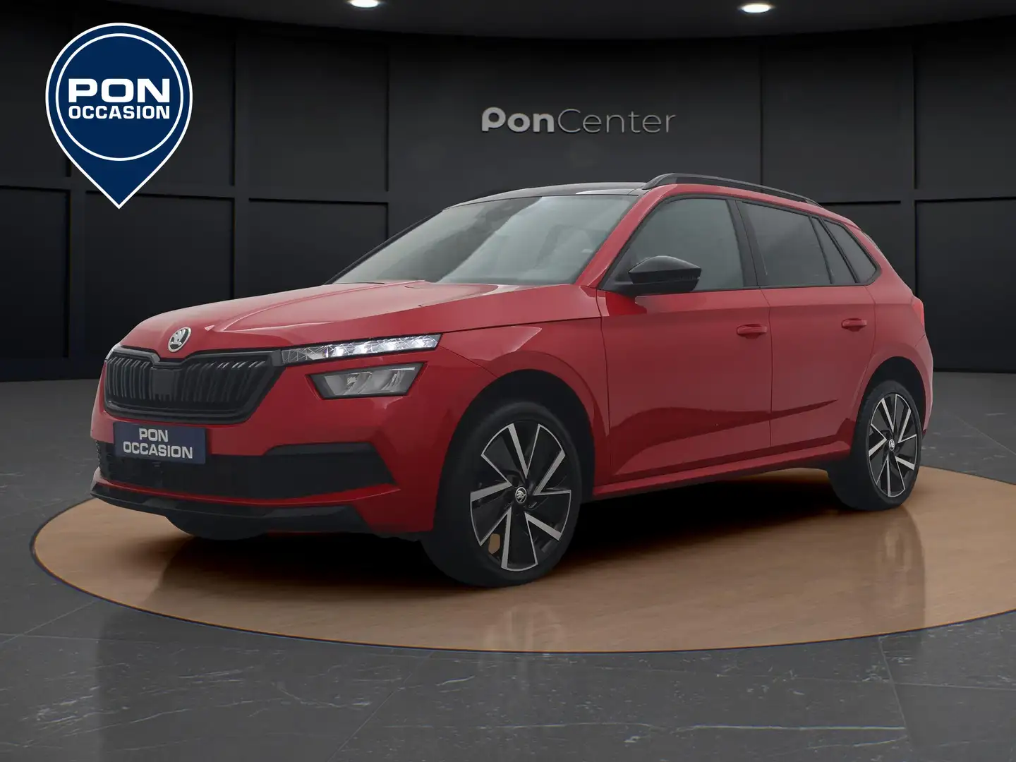 Skoda Kamiq 1.0 TSI Sport Business | Pano dak | Sportstoelen | Rood - 1