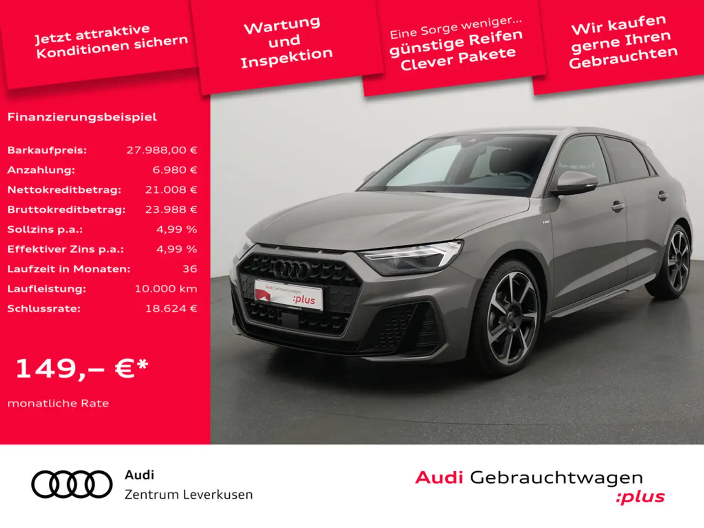 Audi A1 Sportback S line S-TRON KAM LED SHZ CARPLAY Schwarz - 1