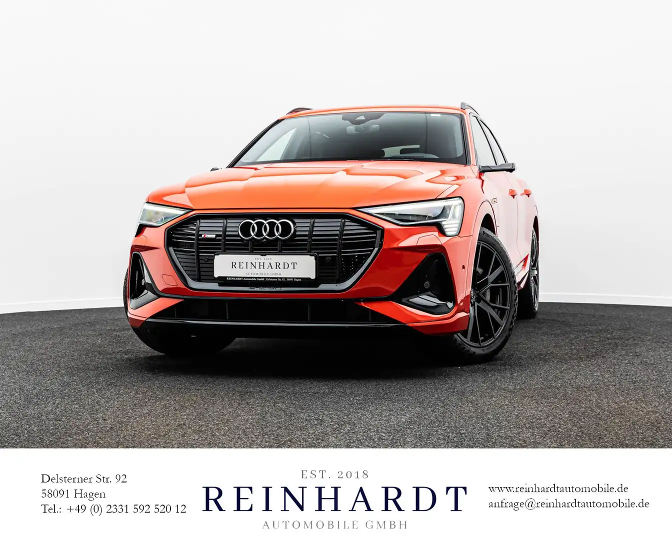 Audi e-tron 55 2x S LINE BLACK ACC/HuD/PANO/AHK/360° Rood - 1