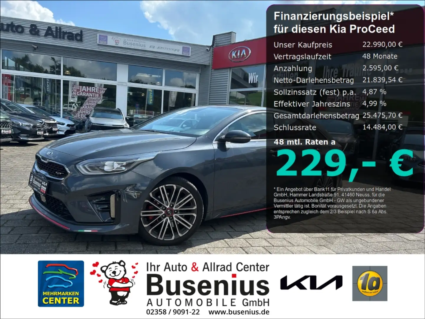 Kia ProCeed / pro_cee'd 1.6 T-GDI GT +SHZ+JBL+LED+Navi Gris - 1