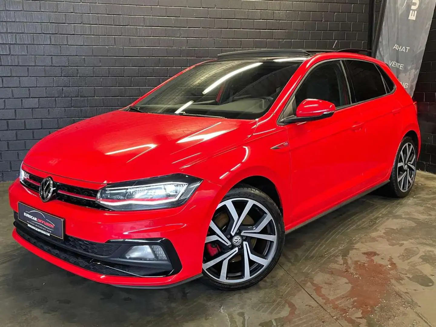 Volkswagen Polo GTI 2.0 TSI 200 DSG*Toit ouvrant*ACC*Apple Carplay* Rouge - 1