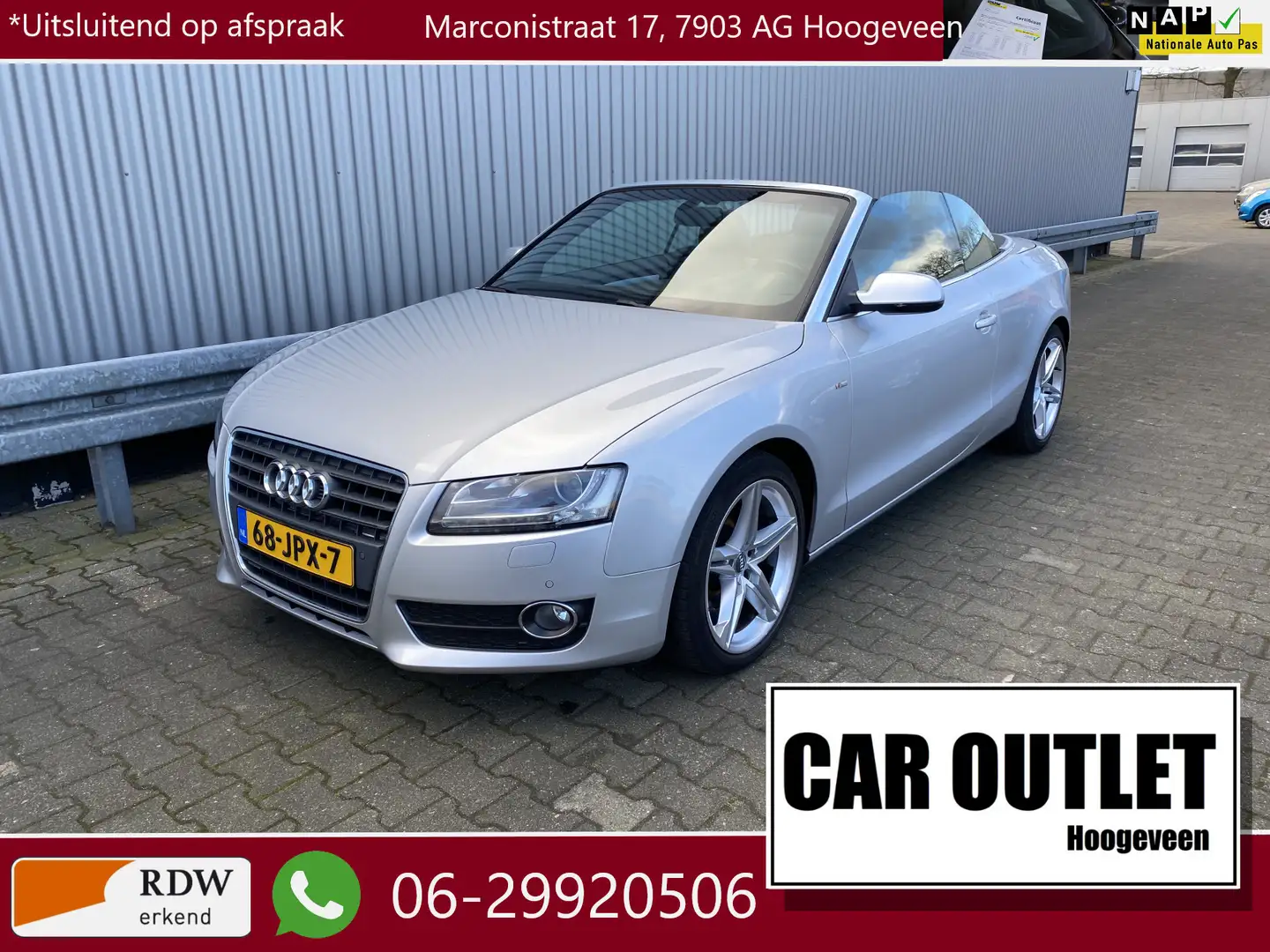 Audi A5 Cabriolet 2.0 TFSI quattro Pro Line 156Dkm.NAP, AU Grijs - 1