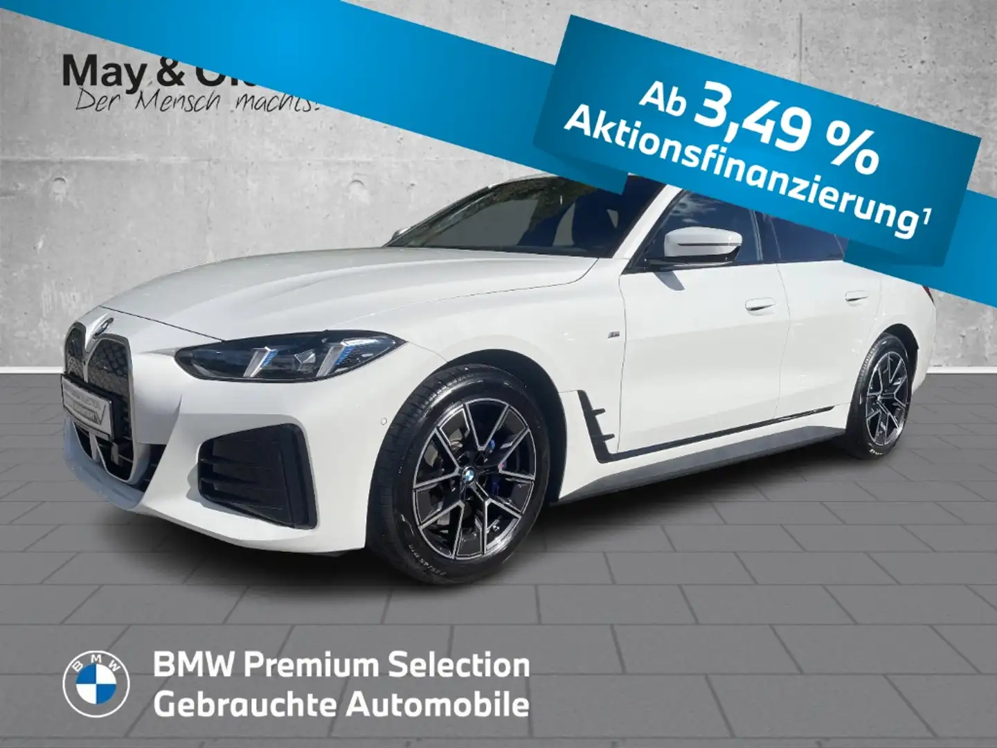 BMW i4 40 eDrive M Sport HUD AHK HiFi 360° Leder ACC Weiß - 1