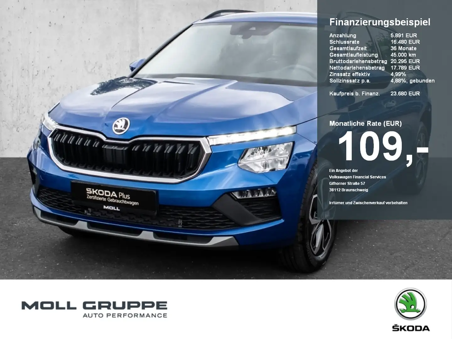 Skoda Kamiq 1.0 TSI DSG 130 Selection LED FLA W-PAKET Niebieski - 1