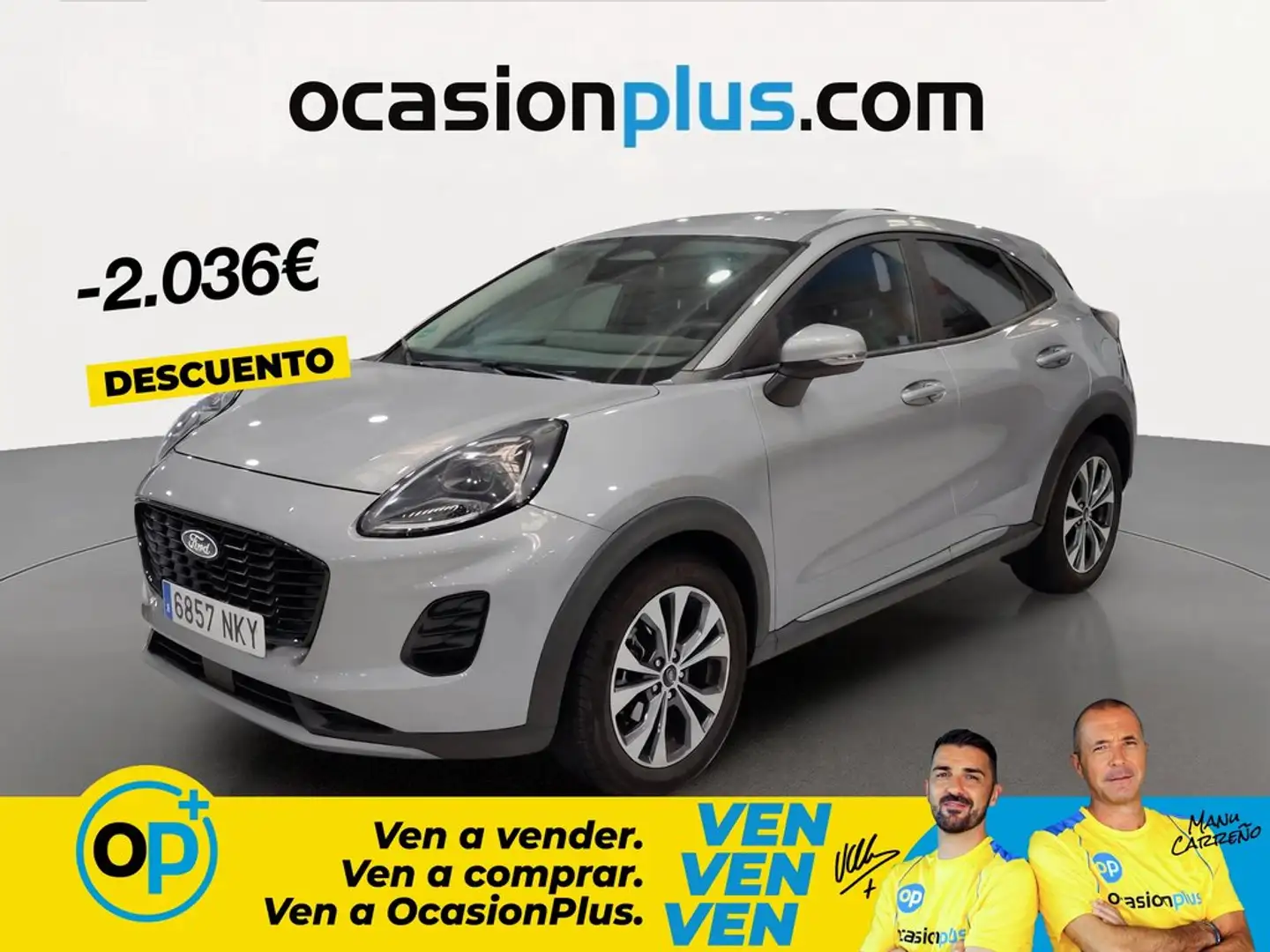 Ford Puma 1.0 EcoBoost MHEV Titanium Aut. 125 Gris - 1