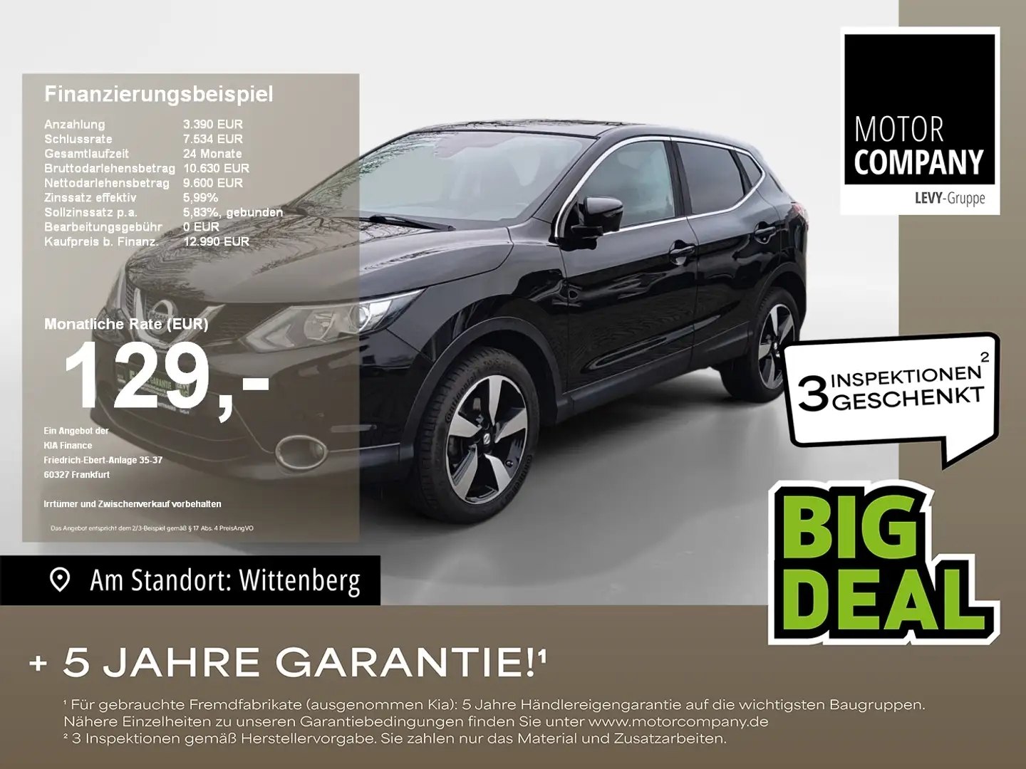 Nissan Qashqai 1.6 DIG-T 360 Kamera*SHZ*DAB*RDKS* Negru - 1