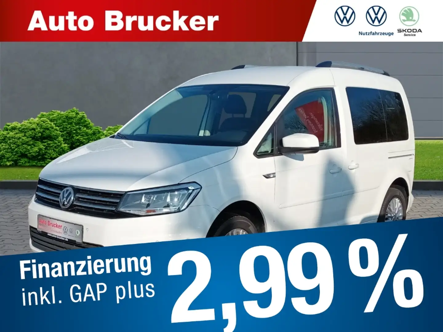 Volkswagen Caddy 1.4 TSI+Standheizung+Bi-Xenon Scheinwerfer+Abstand Weiß - 1