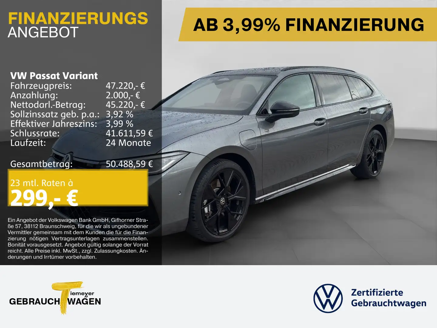 Volkswagen Passat Variant 1.5 TSI eHYBRID R-LINE UPE82 LM19 Grau - 1