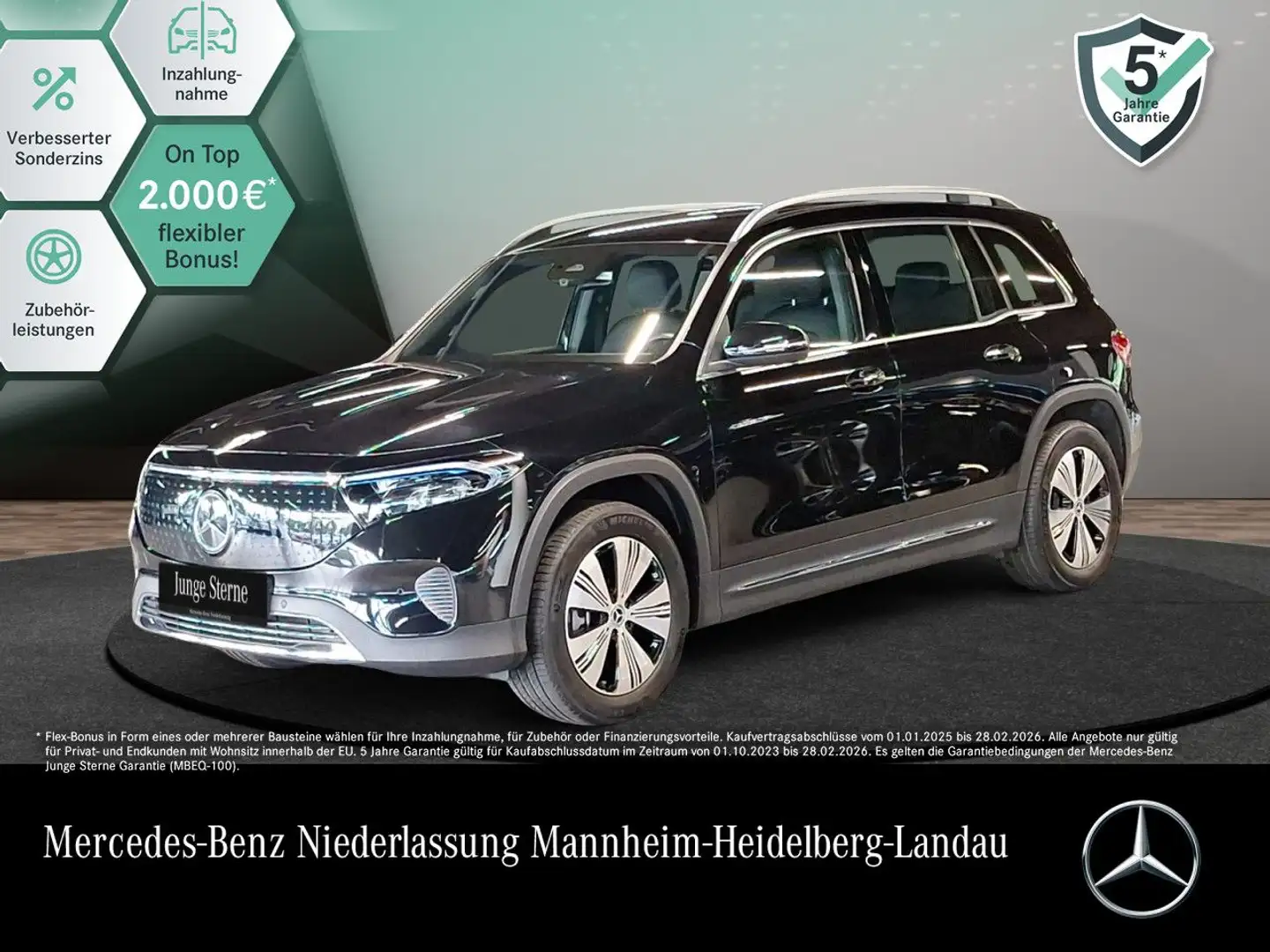 Mercedes-Benz EQB 300 4M PROG+PLUS-PAKET+AHK+KAMERA+KEYLESS+SPUR Negro - 1