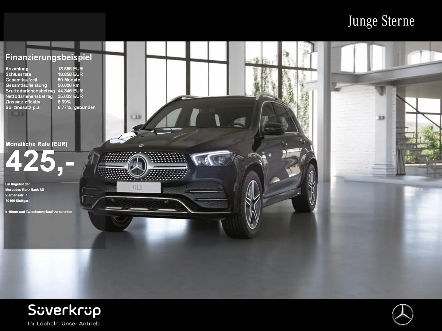 Mercedes-Benz GLE 350 de 4M AMG WIDE 360 DISTR KAMERA PANO PDC Schwarz - 1