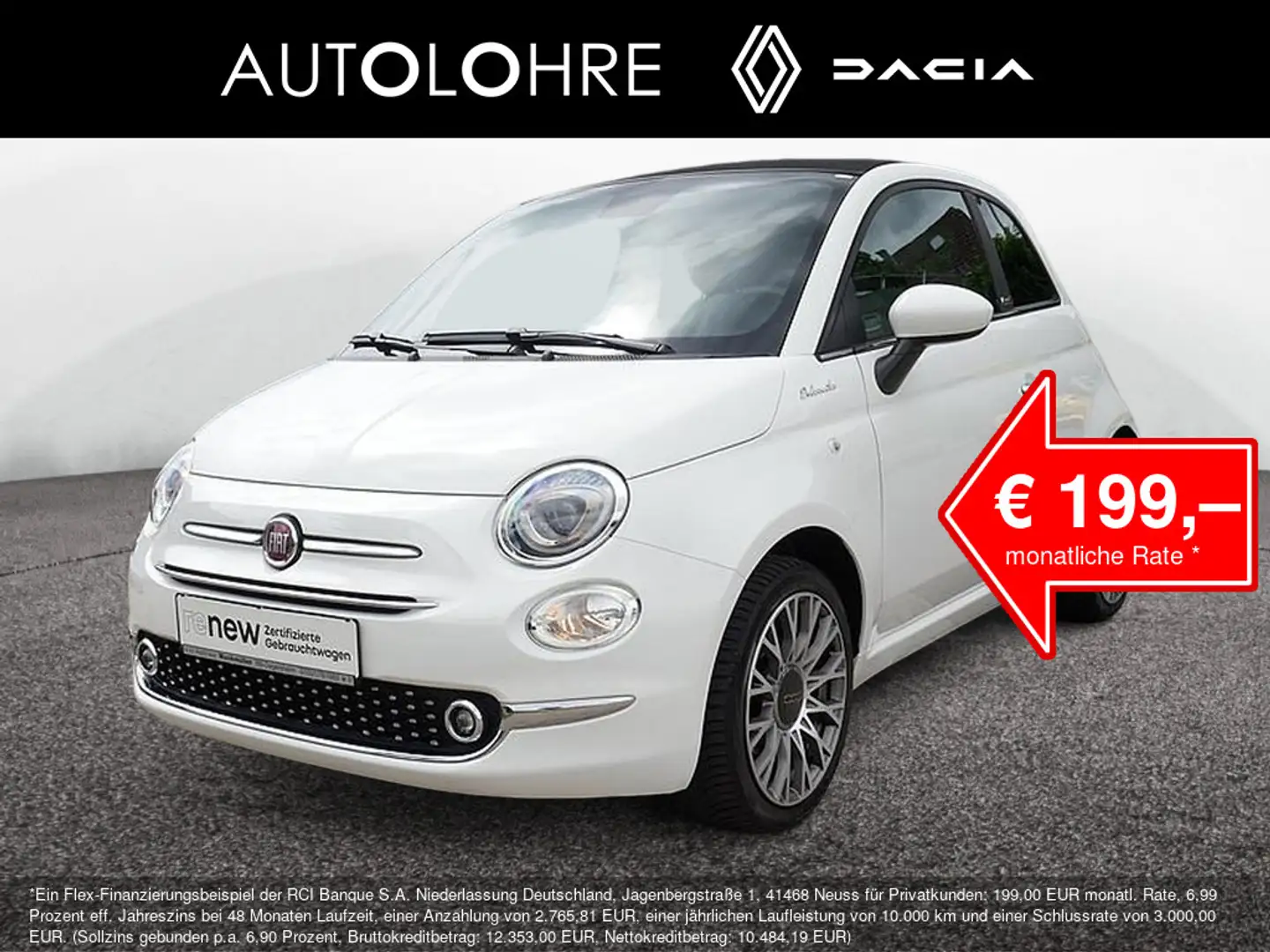 Fiat 500 1.0 DolceVita KLIMAAUTOMATIK NAVI Bianco - 1
