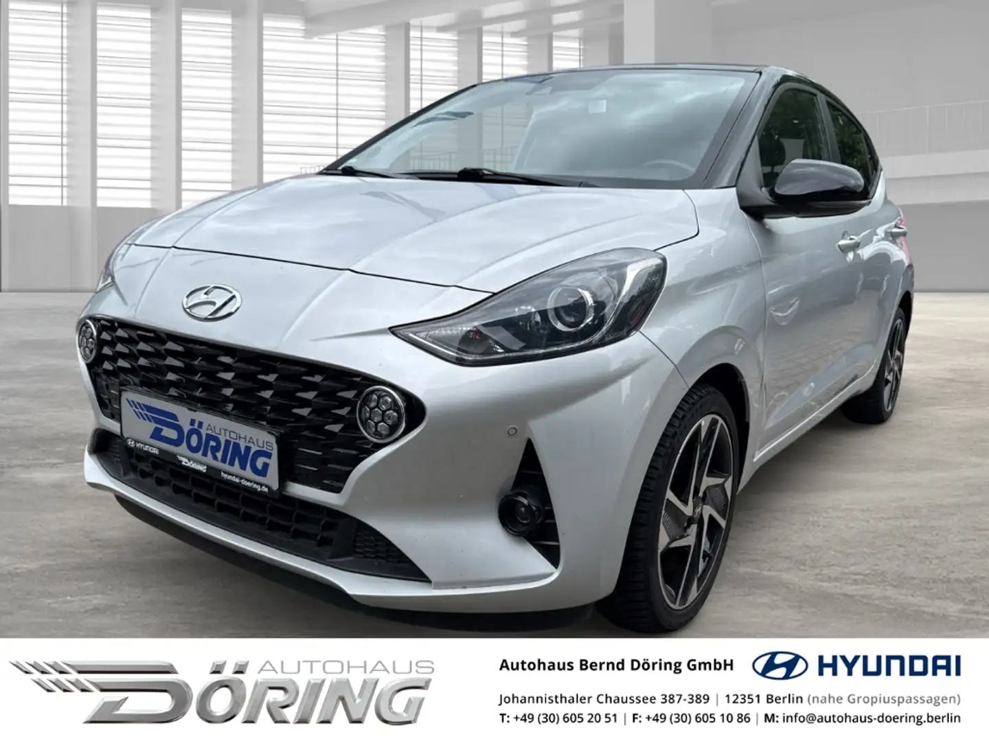Hyundai i10 Prime 1.2 Automatik 84PS Navi Standheizung Allwett Zilver - 1