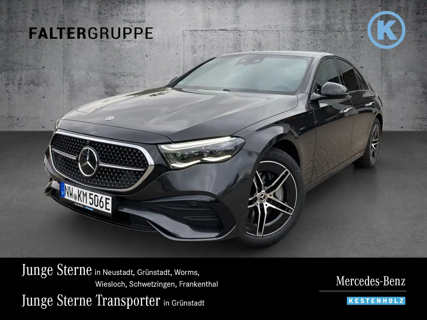 Mercedes-Benz E 300 E 300 de AMG+NIGHT+AHK+DISTR+360+BURME+KEYL+MEMO Grau - 1