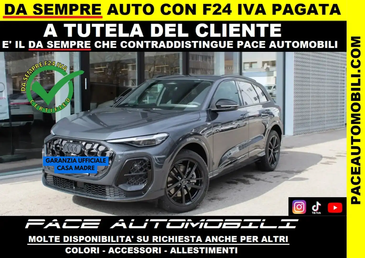 Audi Q5 NEW 40 TDI SLINE S LINE S-LINE 20" Q4 TETTO BLACK Grigio - 1