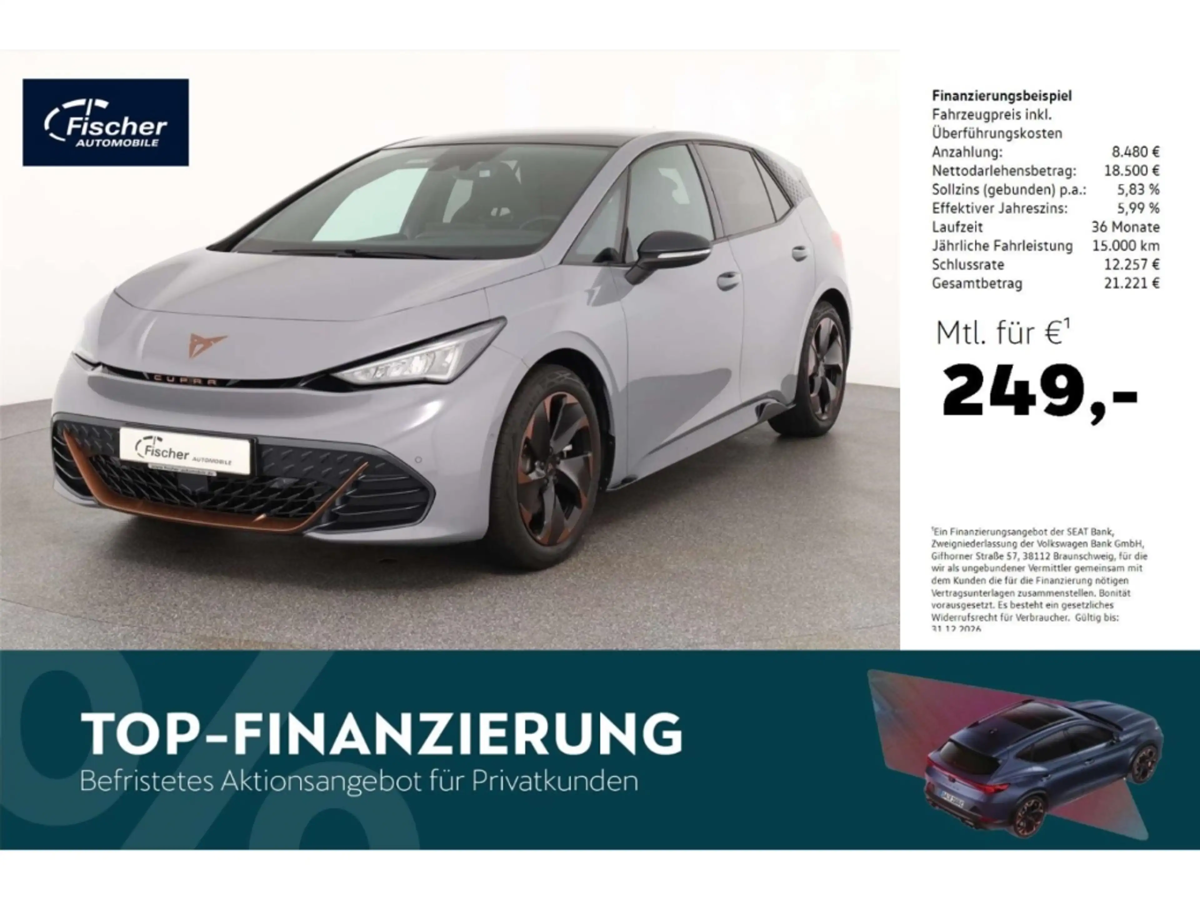 CUPRA Born 62 kWh P-Dach/Navi/LED/ACC/Kessy/Kamera