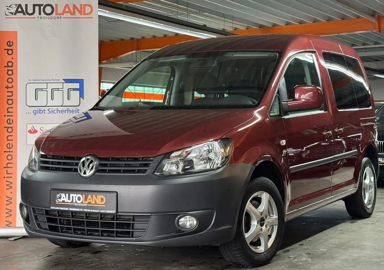 Volkswagen Caddy Roncalli*NUR 144TKM*7 SITZE*2x SCHIEBETÜR* Rot - 2