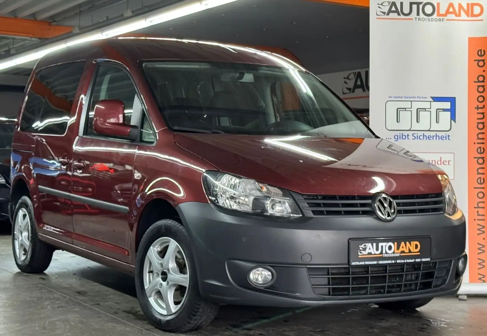 Volkswagen Caddy Roncalli*NUR 144TKM*7 SITZE*2x SCHIEBETÜR* Rot - 1