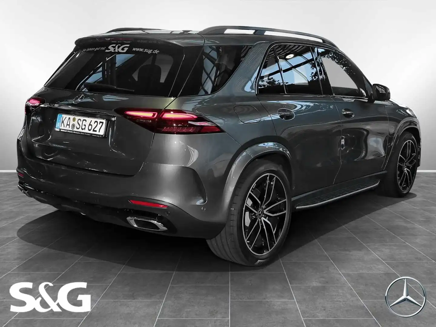Mercedes-Benz GLE 450 d 4M AMG Night+MBUX+360°+Fahrass+AHK+HuD Grau - 2