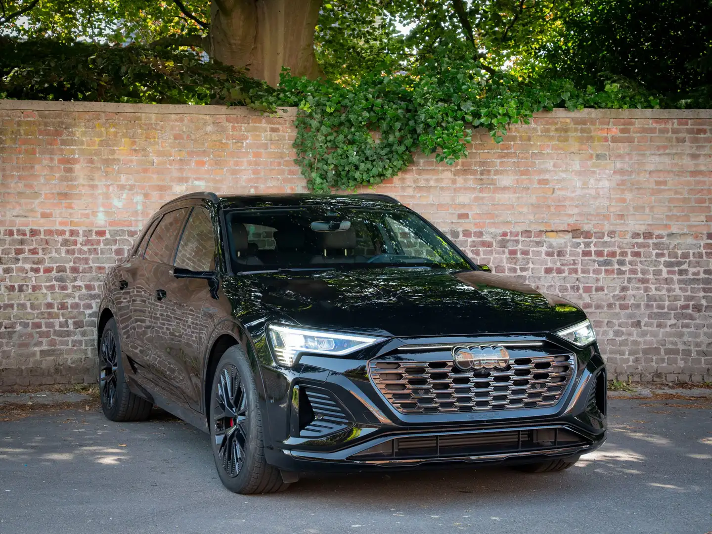 Audi Q8 e-tron 55 quattro S line | 22kW LADEN | FULL OPT | -43% Zwart - 2