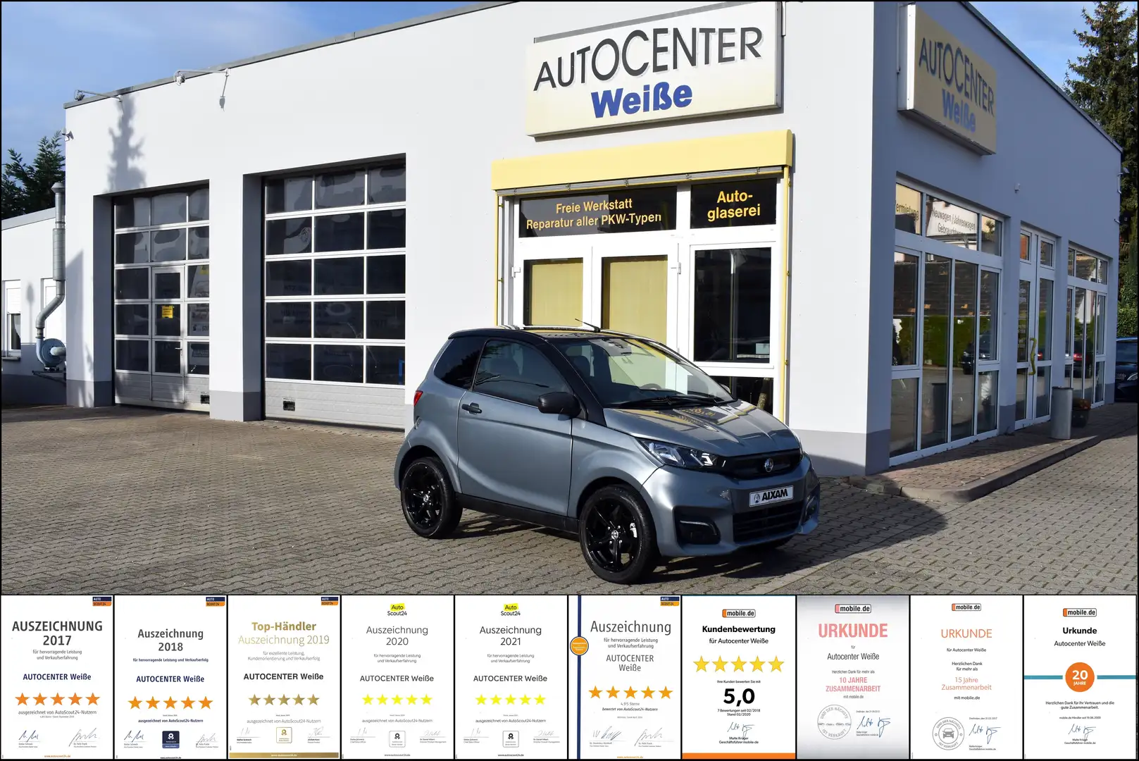 Aixam City Sport Automatik Microcar Mopedauto Kamera Gris - 1