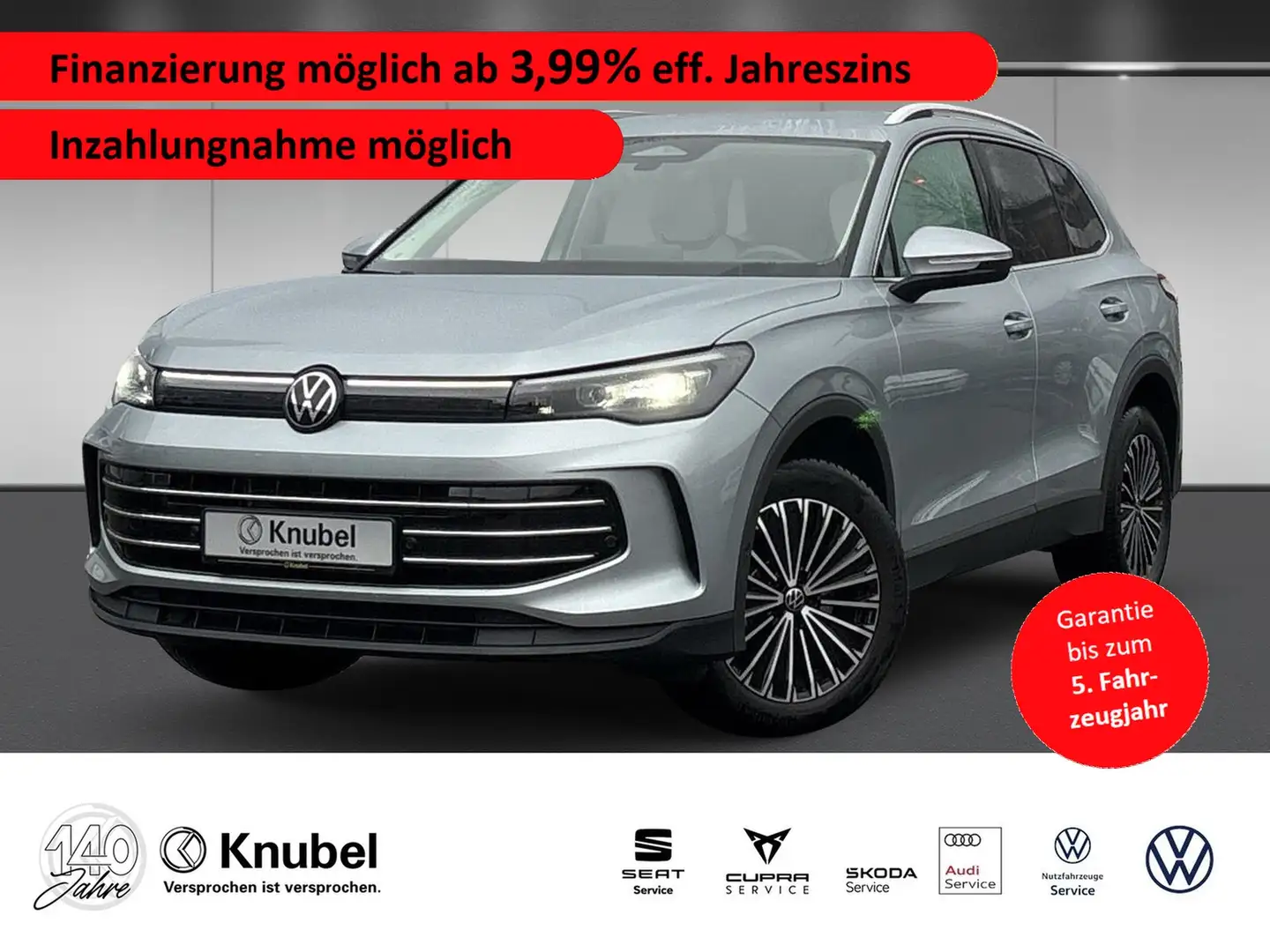 Volkswagen Tiguan Elegance 2.0 TDI DSG LED+ Navi TrailerAss. Keyless Silber - 1