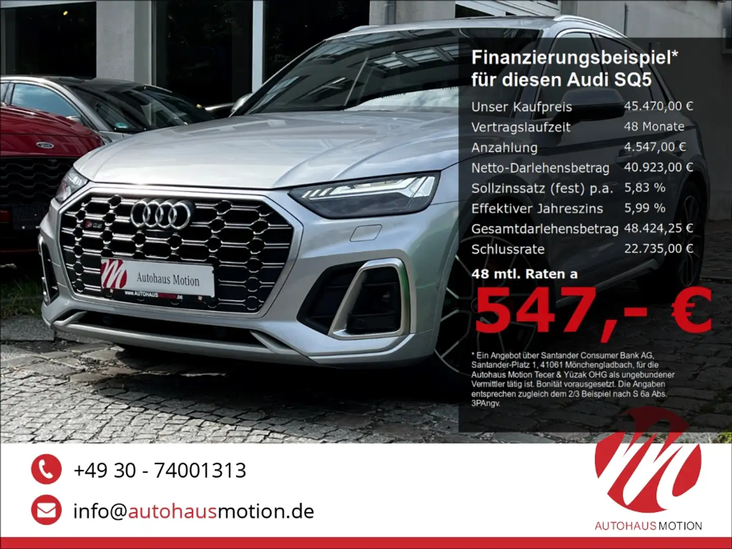 Audi SQ5 3.0 TDI quattro Matrix Pano B&O 360° Luft Silber - 1