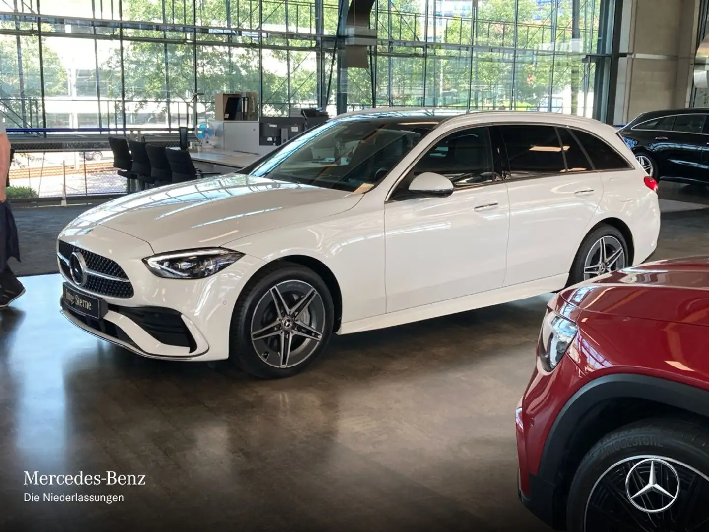 Mercedes-Benz C 300 de T 4M AMG+PANO+360+KEYLESS+9G Weiß - 2