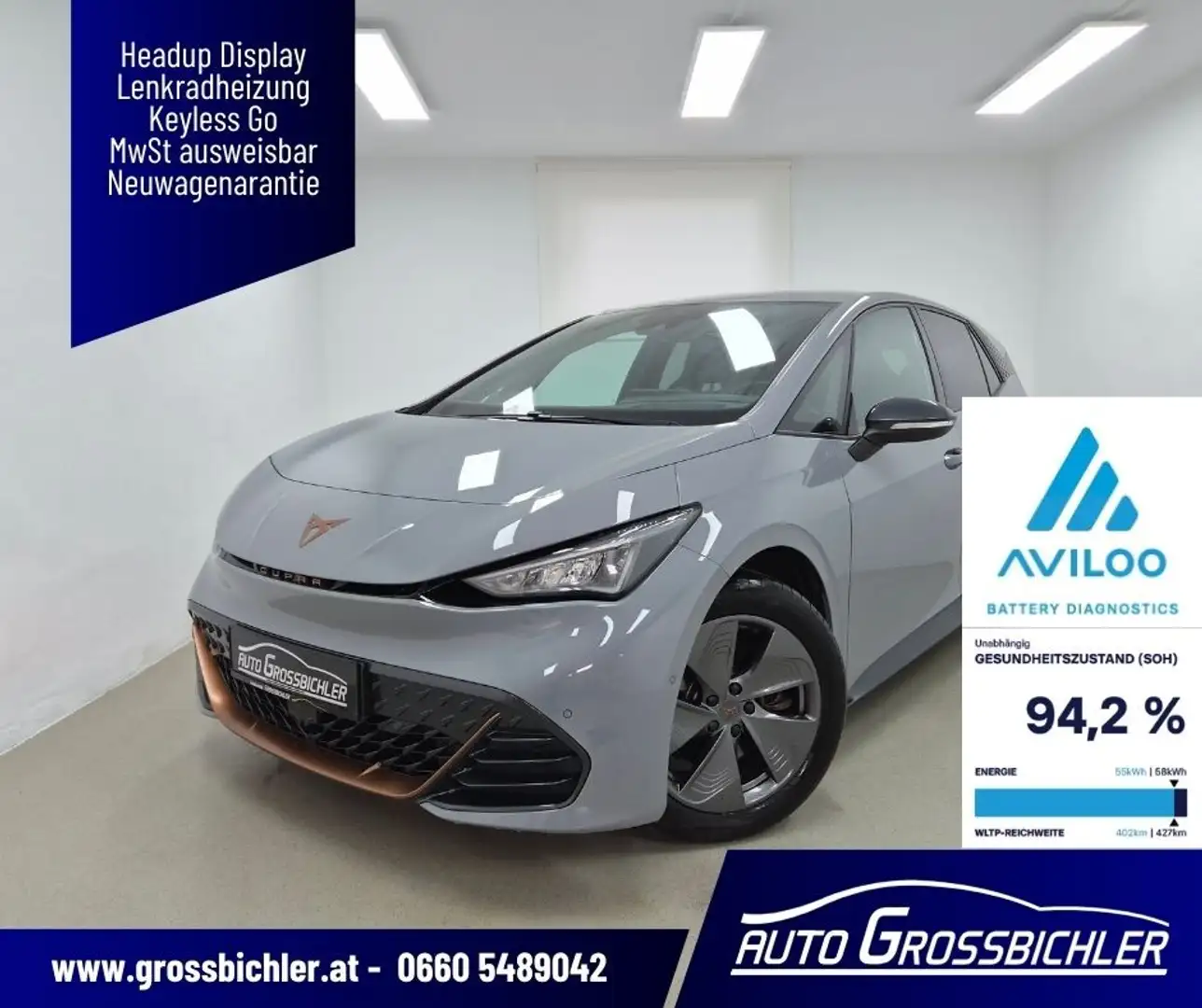 CUPRA Born 58kWh Neuwagengarantie, Headup, MwSt ausweisbar Grau - 1