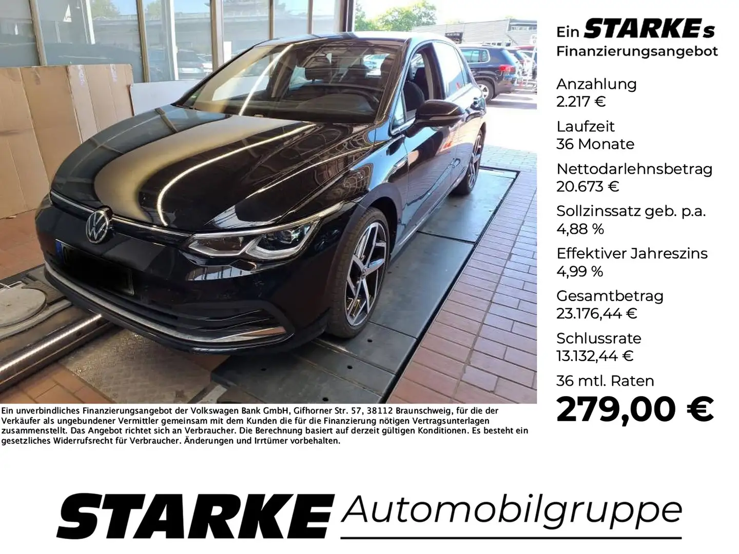 Volkswagen Golf 8 2.0 TDI DSG Style Schwarz - 1