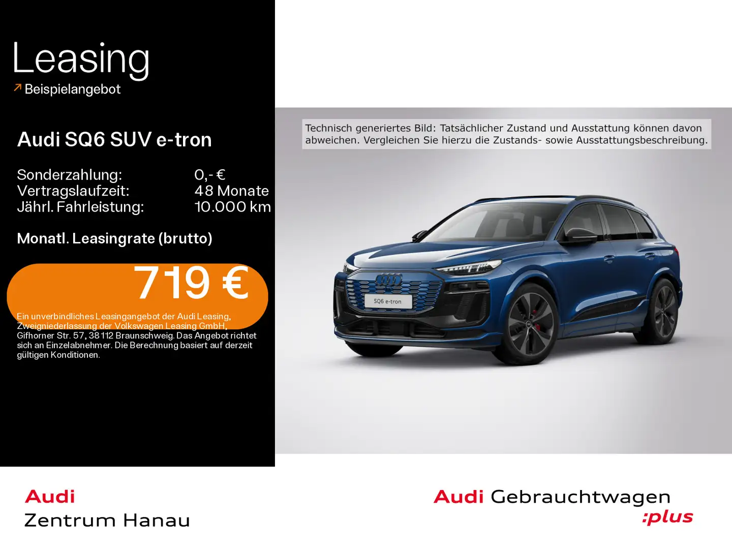 Audi SQ6 e-tron SQ6 e-tron*EDITION-ONE-BLUE*NAVI*MATRIX*HUD*AHK* Blau - 1