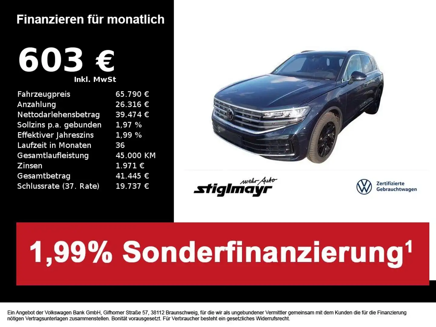 Volkswagen Touareg Elegance 4Motion 3.0 TDI +HUD+DYNAUDIO+ Bleu - 1