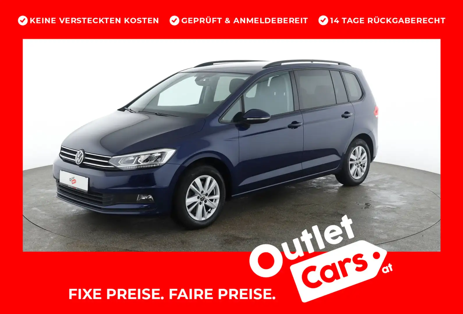 Volkswagen Touran Comfortline TDI SCR DSG 5-Sitzer Blau - 1