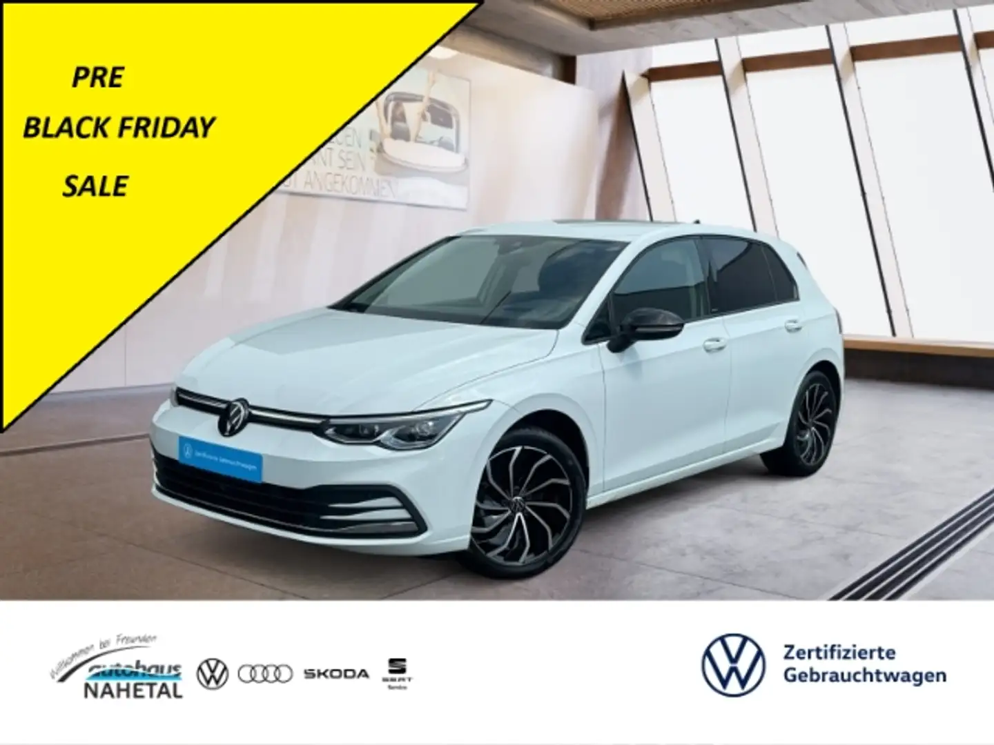 Volkswagen Golf VIII 1.5 eTSI LIFE DSG LED NAVI AHK ACC HUD APP-CO Wit - 1