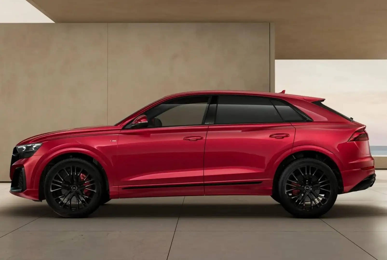 Audi Q8 S line TDI 286 2xS AssistenzP+ 22Z Laser B&O 21... Červená - 1