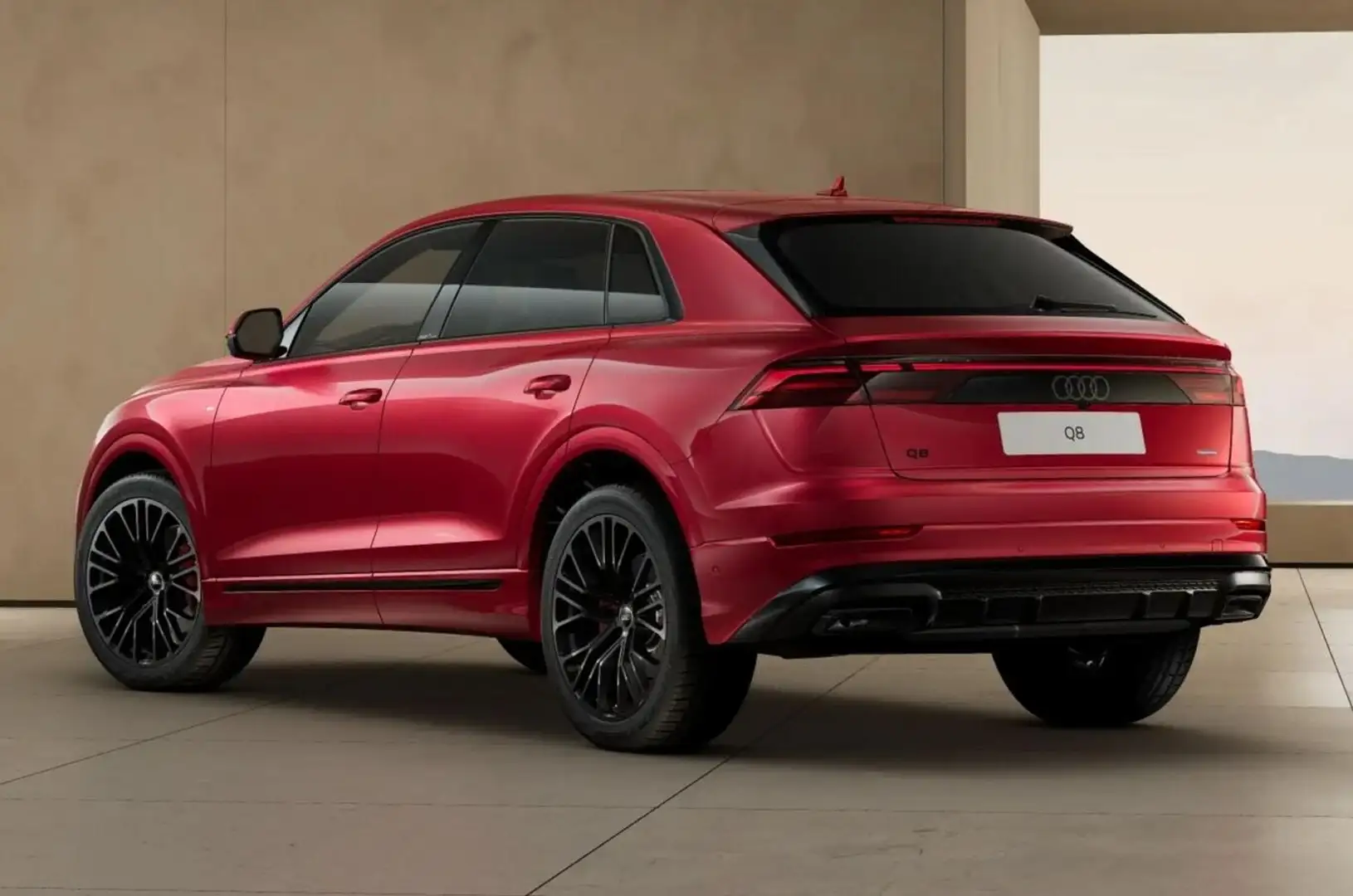 Audi Q8 S line TDI 286 2xS AssistenzP+ 22Z Laser B&O 21... Červená - 2