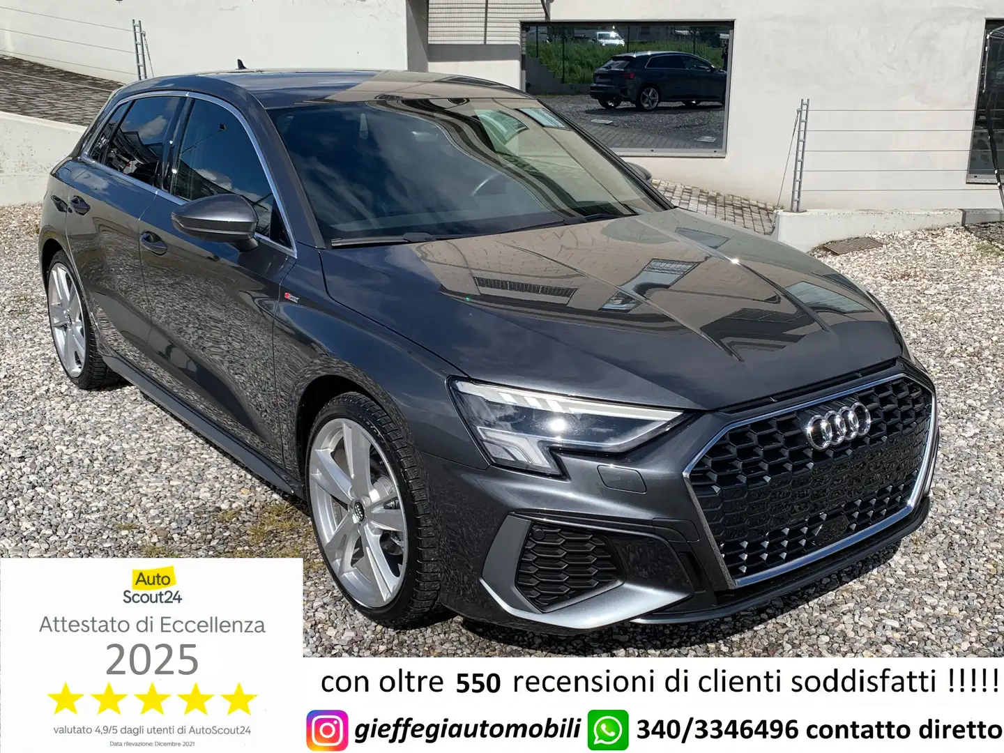 Audi A3 Sportback 35 1.5 tfsi S-LINE CERCHI 19" Nero - 1