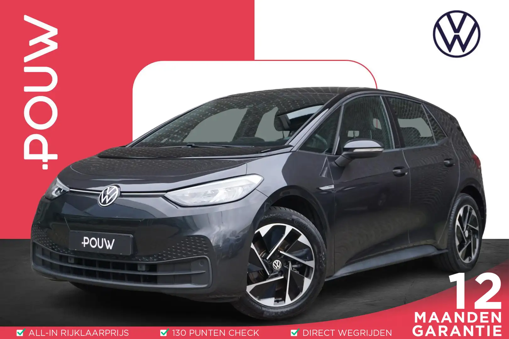 Volkswagen ID.3 204pk Life 58 kWh | SoH 93% | Navigatie | Adaptiev Grijs - 1