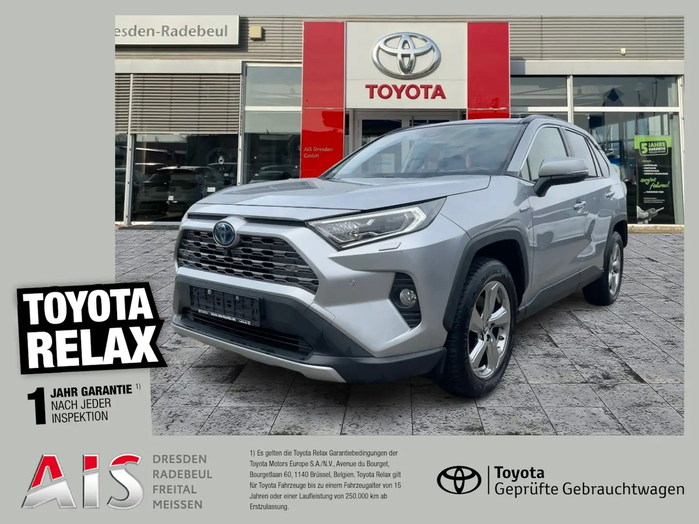 Toyota RAV 4 RAV4 2.5 Hybrid 4x4 Lounge Pano*Navi*4xSHZ*JBL Silber - 1