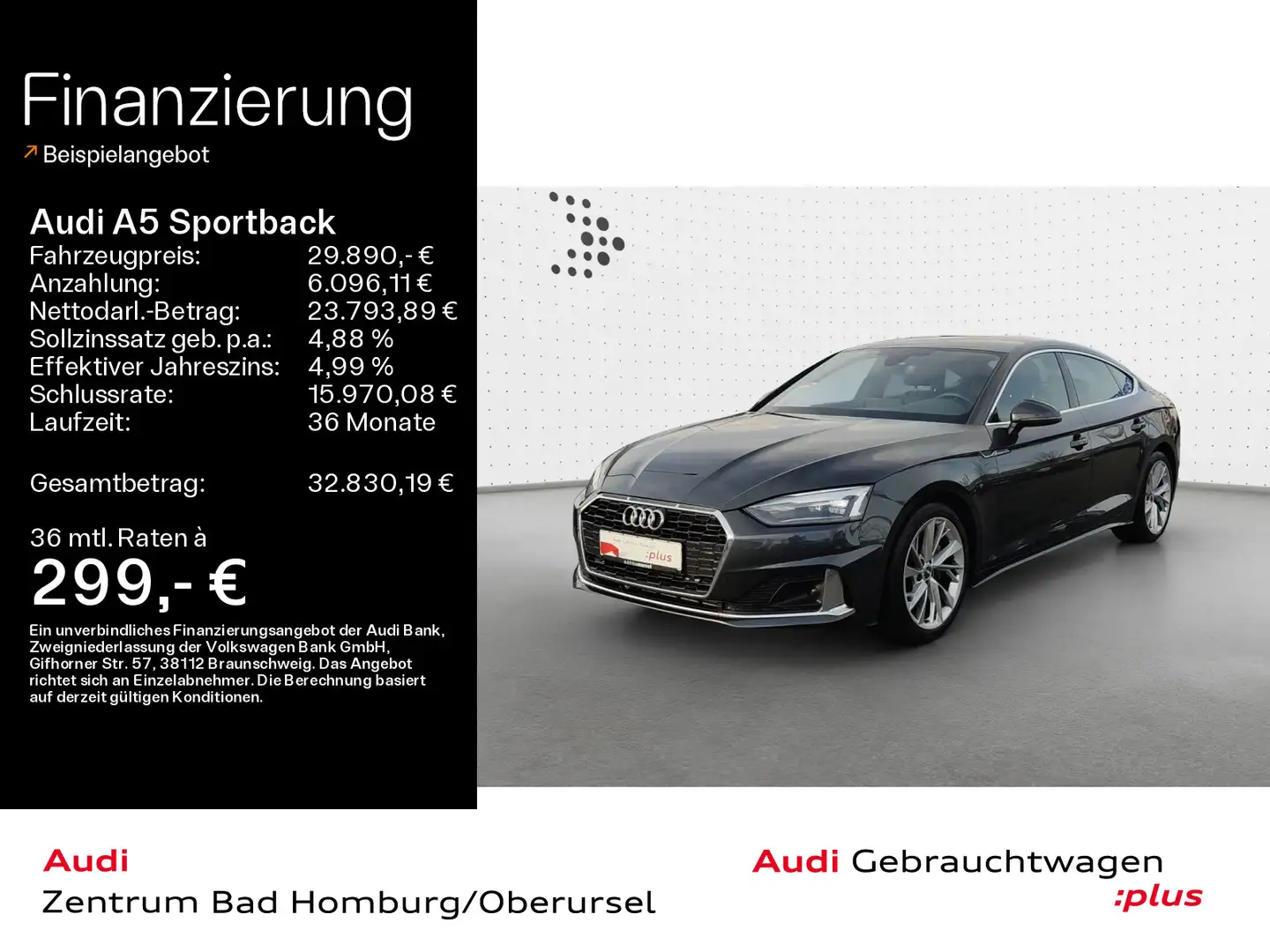 Audi A5 Advanced 40 TFSI S line*Navi*Alu*PD Grau - 1