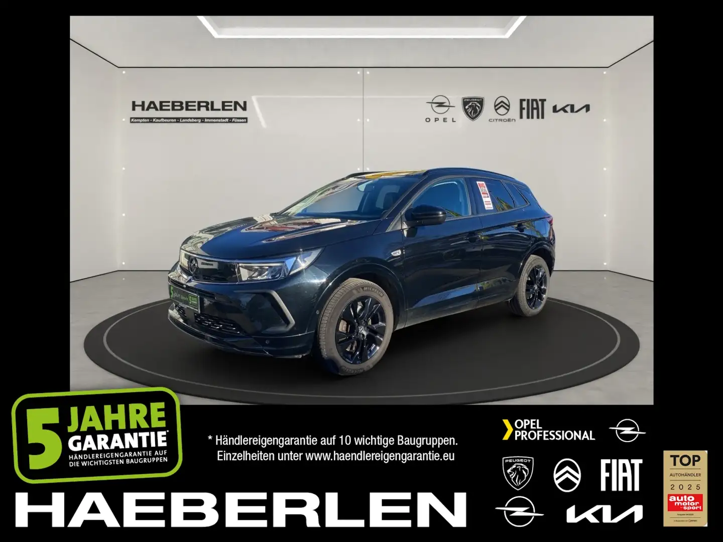 Opel Grandland 1.6 Turbo GS Line ACC+LED+Navi+SHZ+AGR Noir - 1