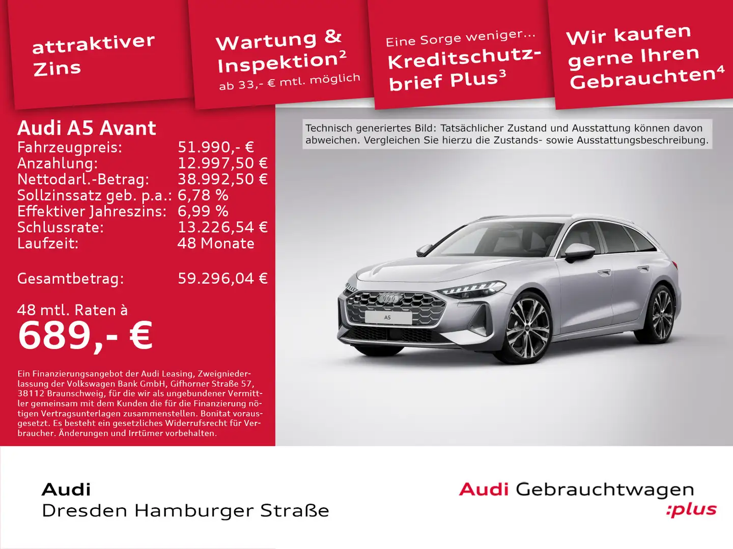 Audi A5 TFSI 150 kW S tronic AHZV LED -SW Silber - 1
