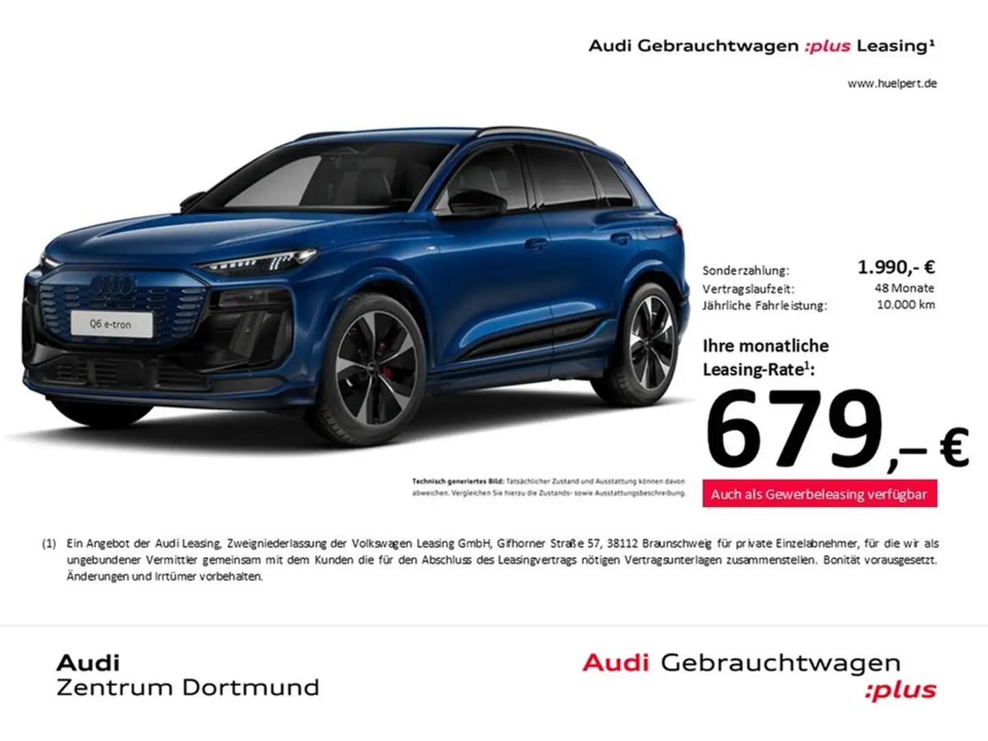 Audi Q6 e-tron quattro S LINE WÄRMEPUMPE B&O AHK LM21 Blau - 1