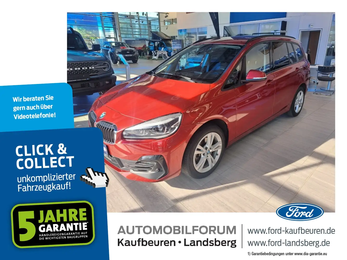 BMW 218 i Gran Tourer Advantage LED 7Sitzer Navi Roşu - 1