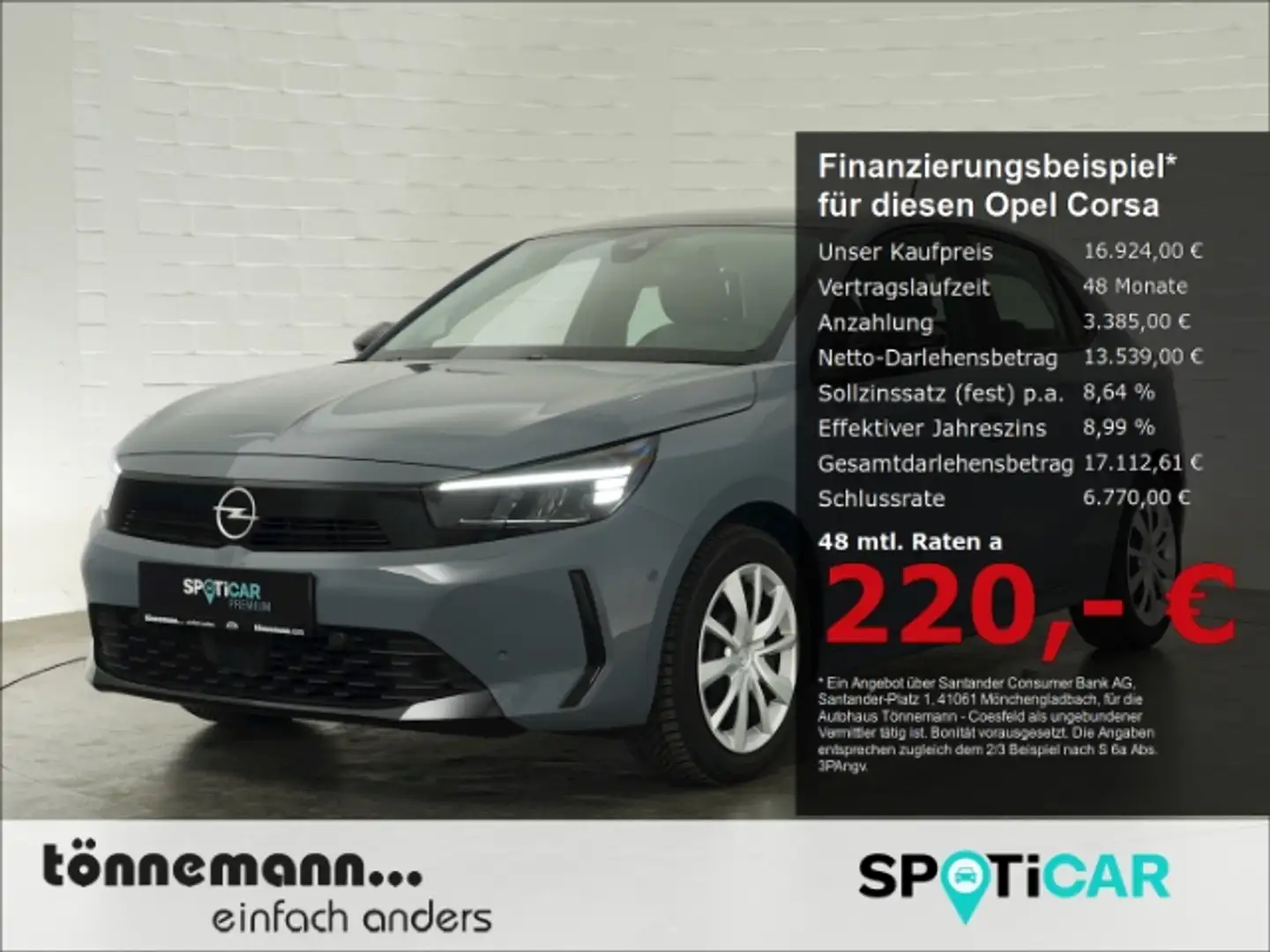 Opel Corsa F FACELIFT+LED+RÜCKFAHRKAMERA+SITZ-/LENKRADHEIZUNG Grau - 1