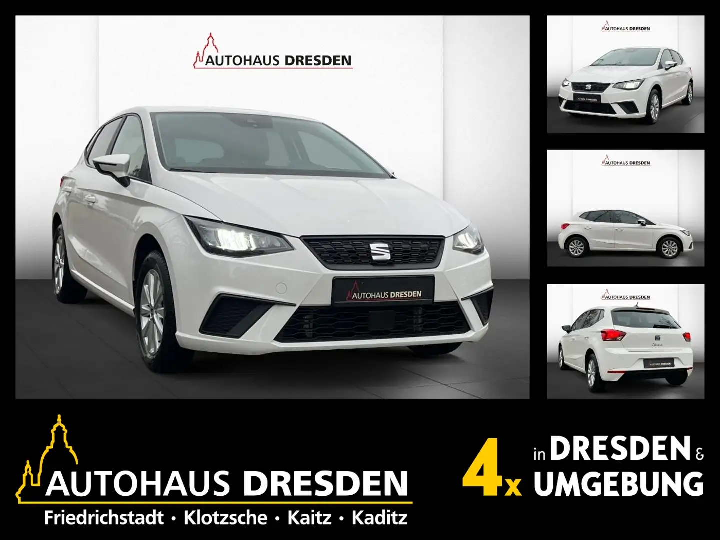 SEAT Ibiza 1.0 TSI Style LED+LM+SpurH Blanc - 1