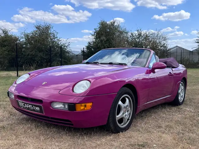 Porsche 968 Cabriolet RUBYSTONE OVER APRICOT AND MAGENTA ULTRA RARE Certified 27160 MILES CAR